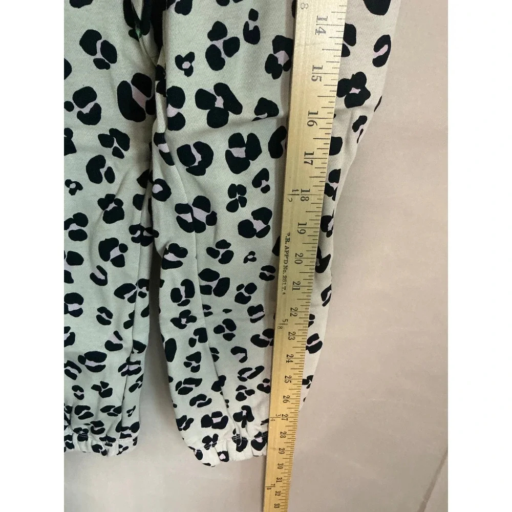 Old Navy Jogger Sweatpants Youth Size M 8 Tan Leopard Print NWT Elastic Waist